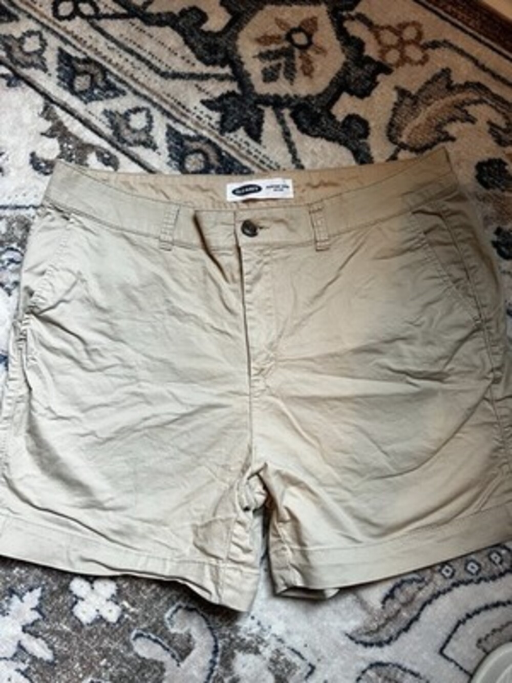womens old navy Khaki everyday shorts High Rise Sz 12